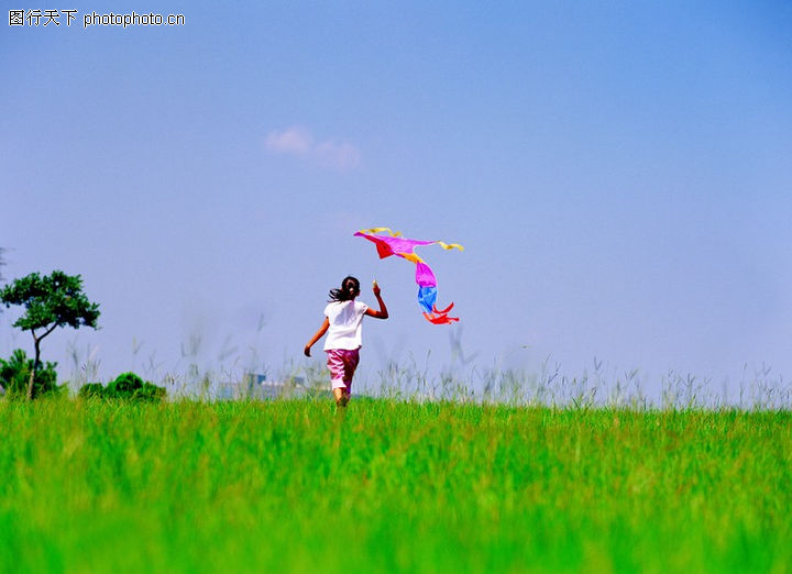 儿童派对0008-儿童派对图-人物图库-放风筝 梦