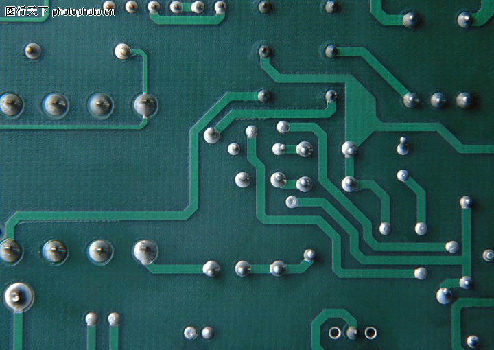 电子电板0053-电子电板图-科技图库-微电路锡焊结点