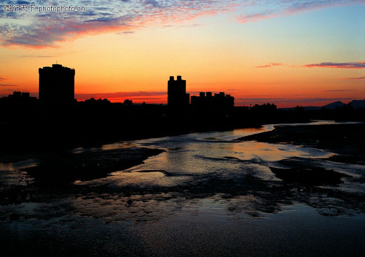 阳风景0018-夕阳风景图-自然风景图库-城市 护