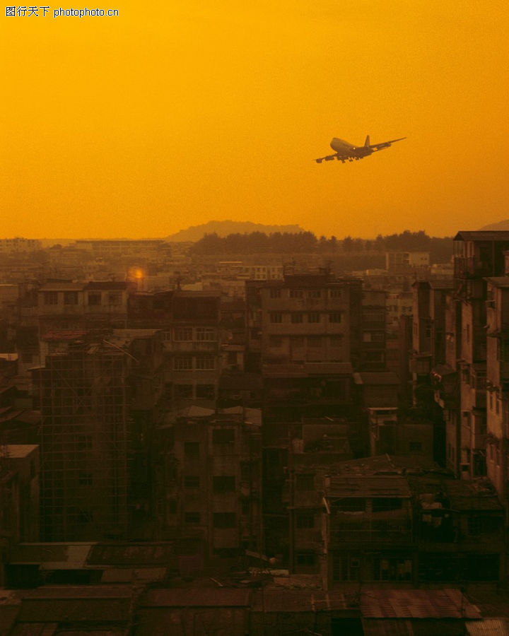 香港0075-香港图-建筑图库-民航 飞机 起飞