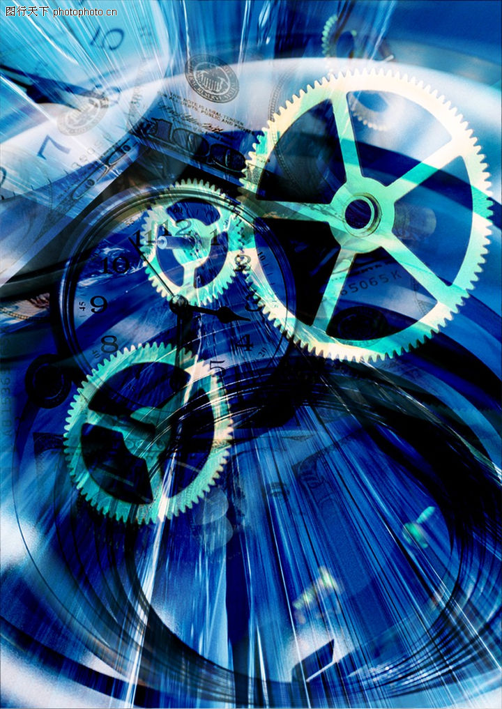 时间数字0015-时间数字图-电脑合成图库-齿轮