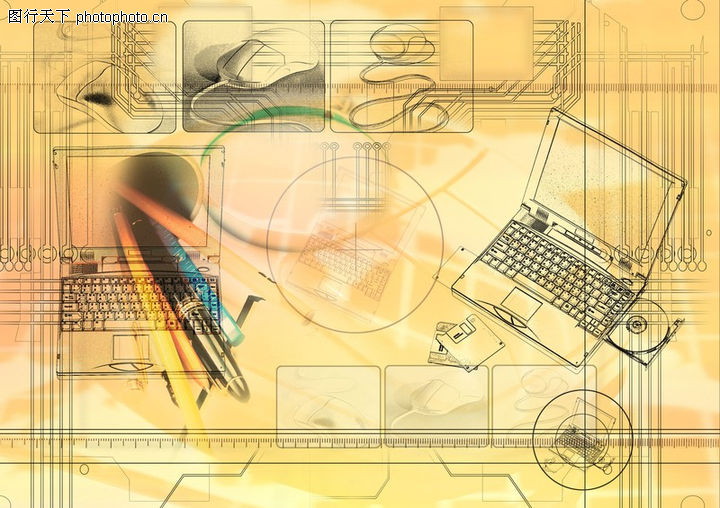 合成网络0006-合成网络图-科技图库-笔记本电