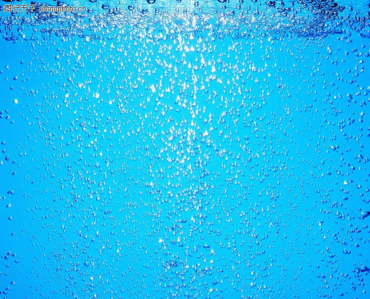 滴水领域,自然风景,蓝色海水 水泡 分散的,滴水领域0102