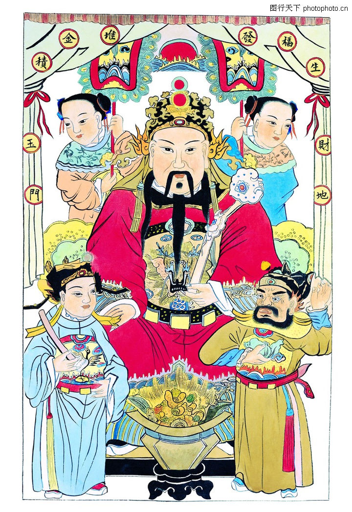 门神0005-门神图-中国图片图库-玉皇 大帝 侍从