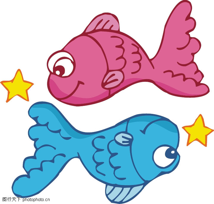 可爱动物0020-可爱动物图-动物图库-彩色鱼