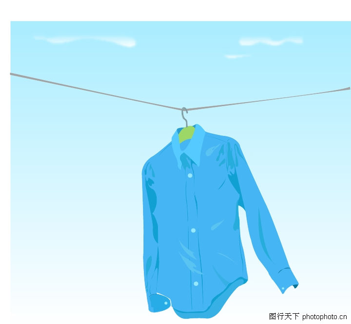 生活用品0015-生活用品图-生活图库-蓝衬衣 绳