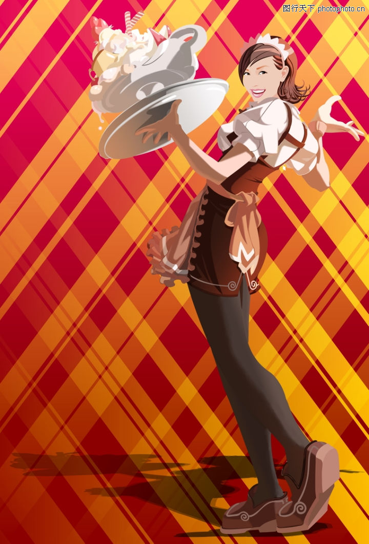 分层插画0006-分层插画图-标题插画图库-服务