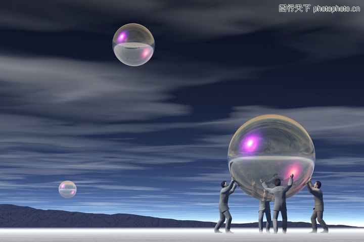 创意无限0073-创意无限图-未来科技图库-气泡 共同 利益