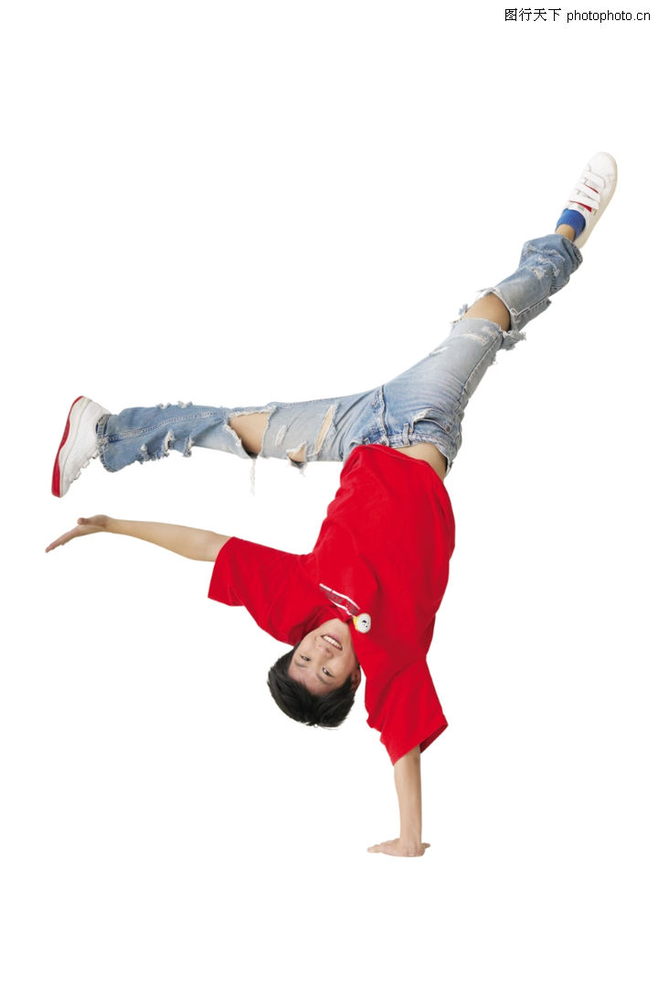 青春逼人0110-青春逼人图-人物图库-单手倒立 破孔牛仔 双腿叉开