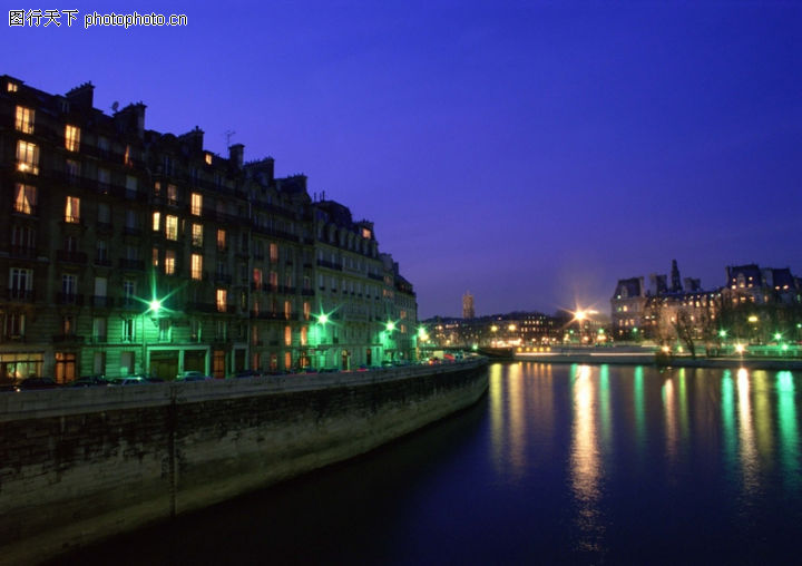 灯火阑珊0023-灯火阑珊图-旅游风光图库-河水