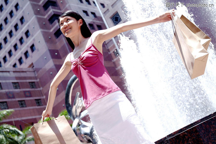 女性购物0075-女性购物图-人物图库-双手 举起