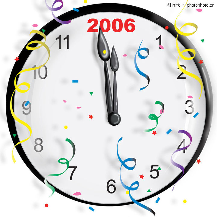 6标志0080-2006标志图-科技图库-壁钟 正午 十二点