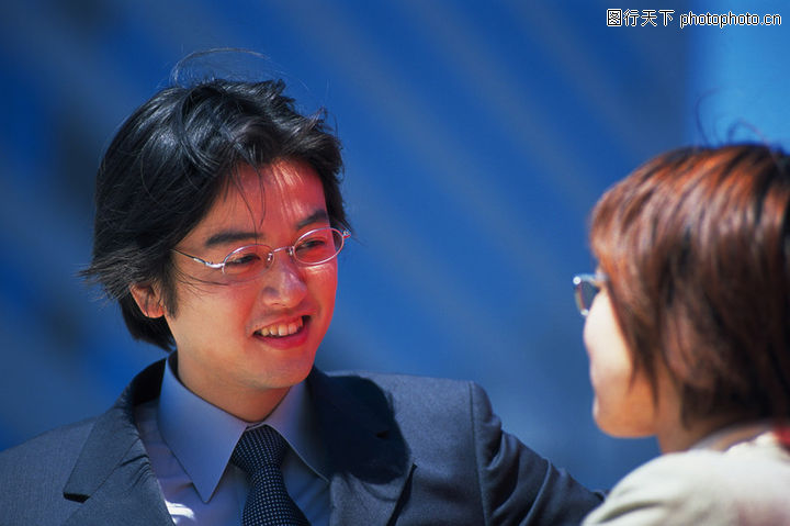 白领形象0078-白领形象图-商业图库-对视 面谈 男女