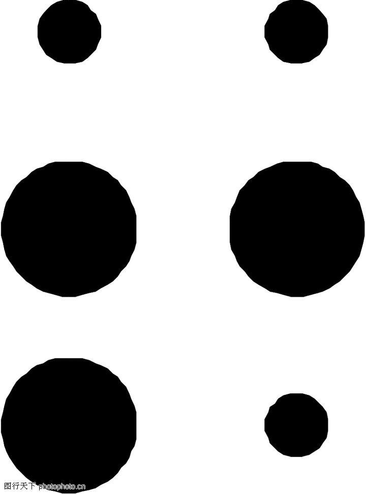 标识符号,黑色的圆点