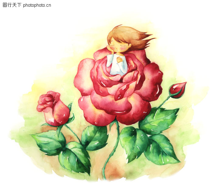 拇指女孩与花0048