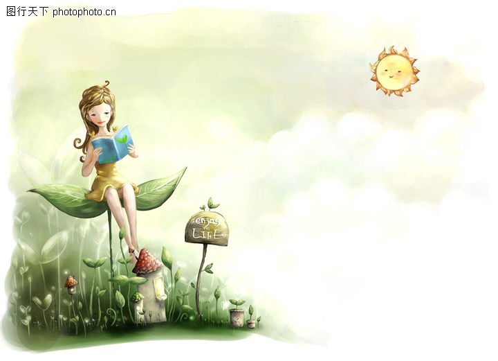 梦想少年0002-梦想少年图-彩绘人物情景模板图
