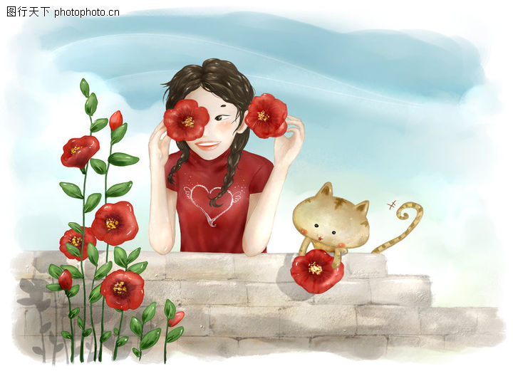 梦想少年0017-梦想少年图-彩绘人物情景模板图