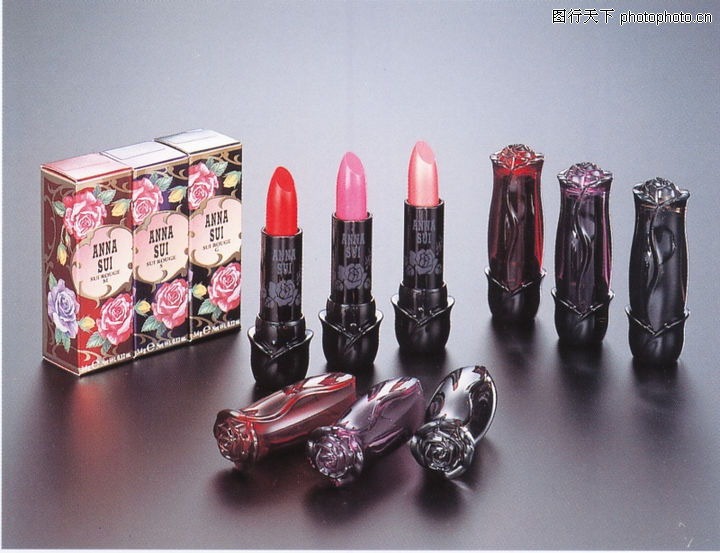 化妆品0090-化妆品图-包装设计图库-口红 玫瑰