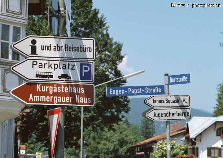 林历史风景,建筑,国外 标志 交通指示牌 英文 车