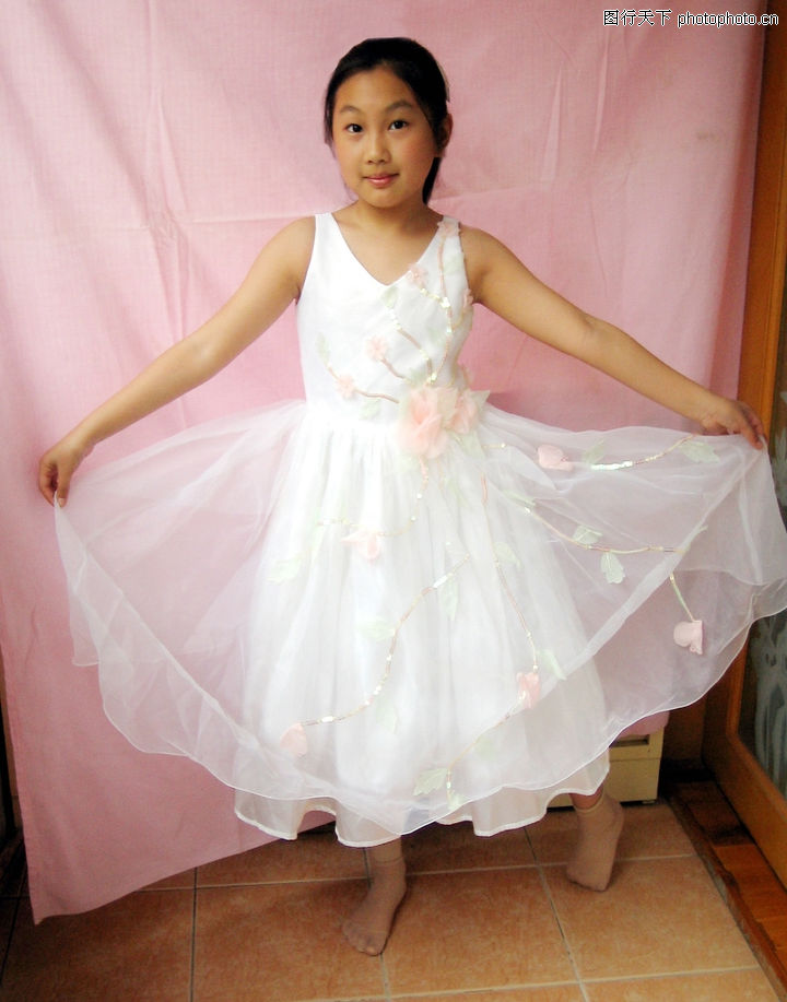 儿童0057-儿童图-亲子教育图库-小公主 白纱裙