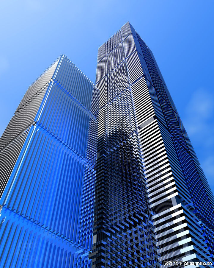 创意概念,仰视+高楼