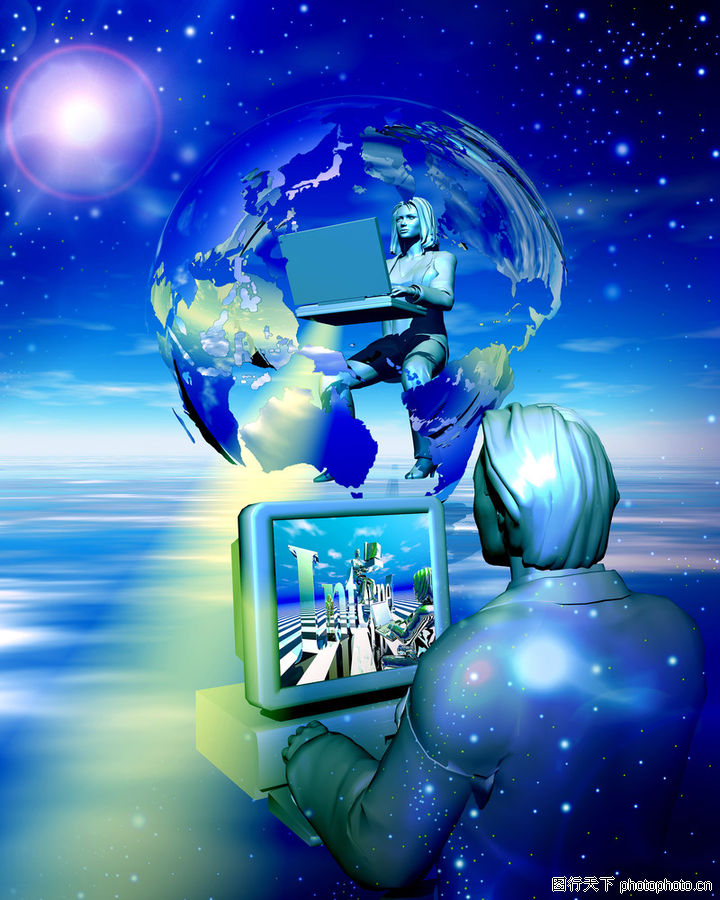 创意概念,电脑操作