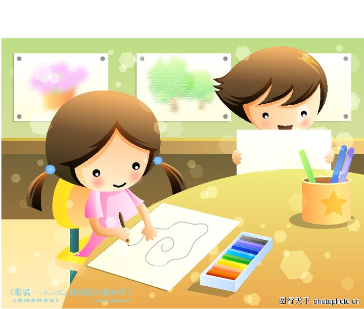 儿童生活0045-儿童生活图-人物图库-绘画 儿童