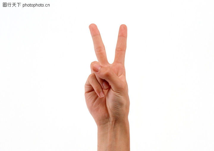 手掌手势,身体器官,v字形