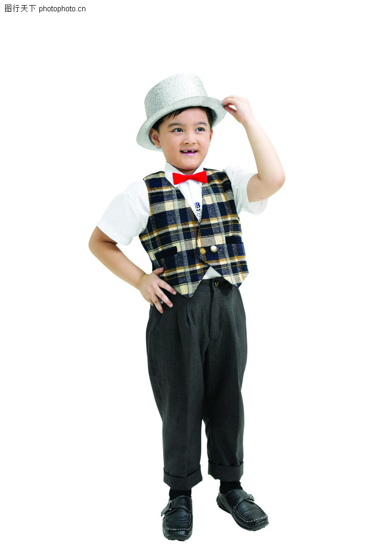 小绅士+格子马甲