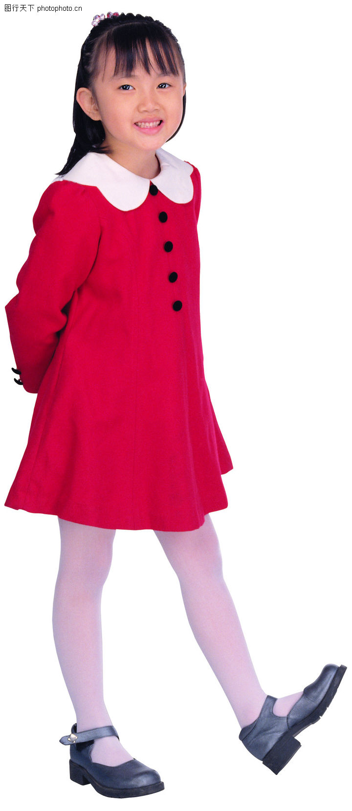 儿童,红红连衣裙