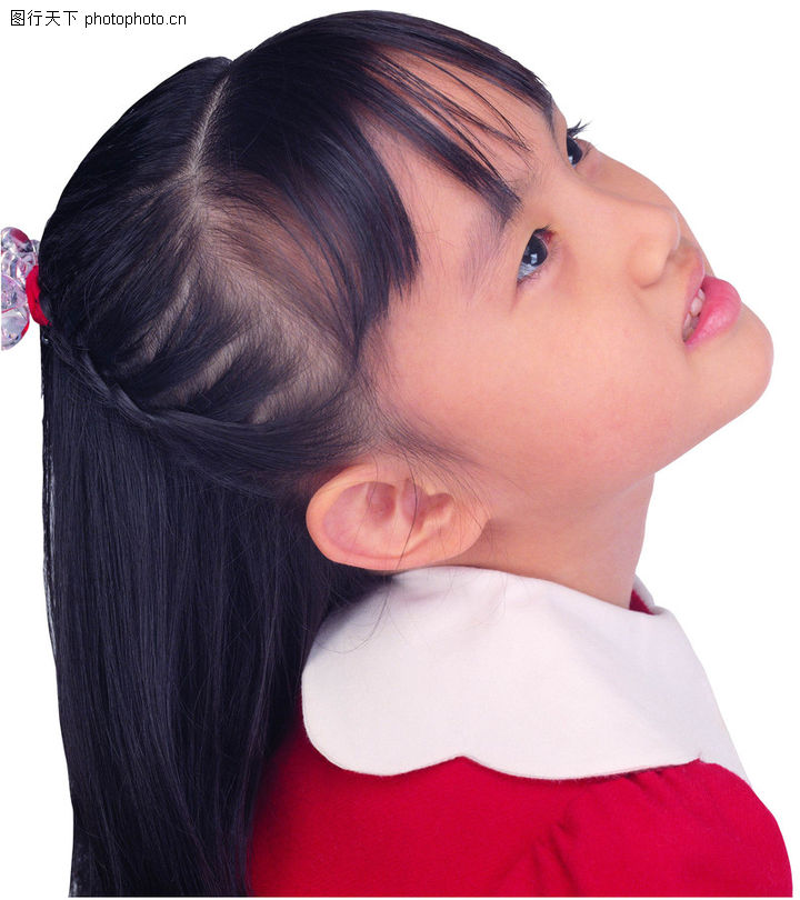 儿童,顺直头发