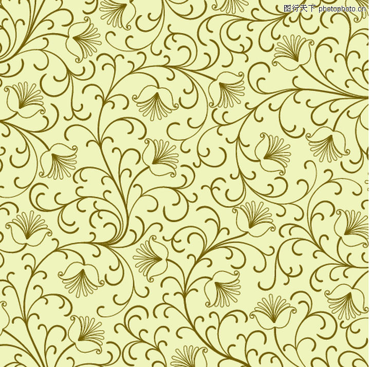 背景0054-背景图-<em>欧美</em>花纹元素<em>图库</em>-花草布纹