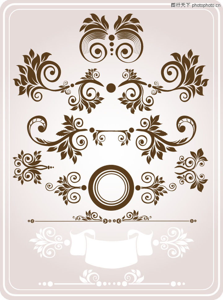 花饰0596-花饰图-<em>欧美</em>花纹元素<em>图库</em>
