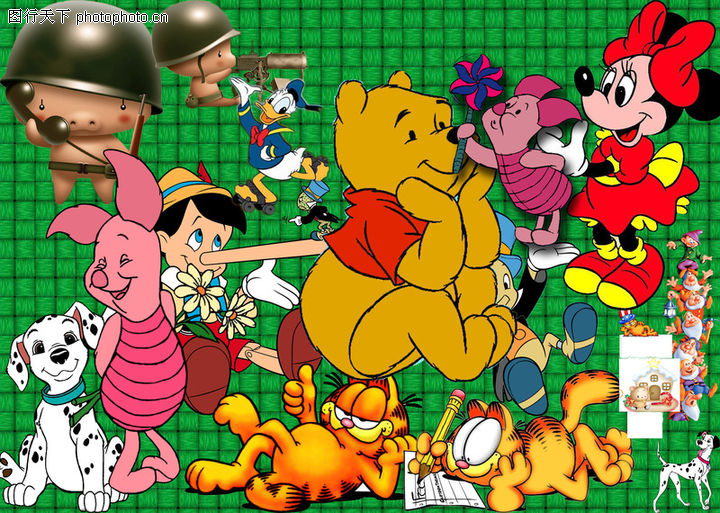 049-文字模板图-影楼摄影设计图库-卡通动物 梦